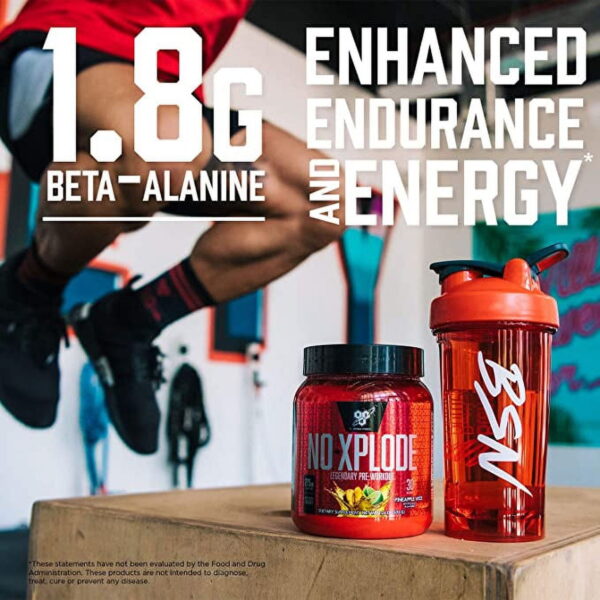 BSN NO-Xplode Legendary Pre Work-out With Nitric Oxide Booster 60 Servings- GREEN APPLE - Image 5