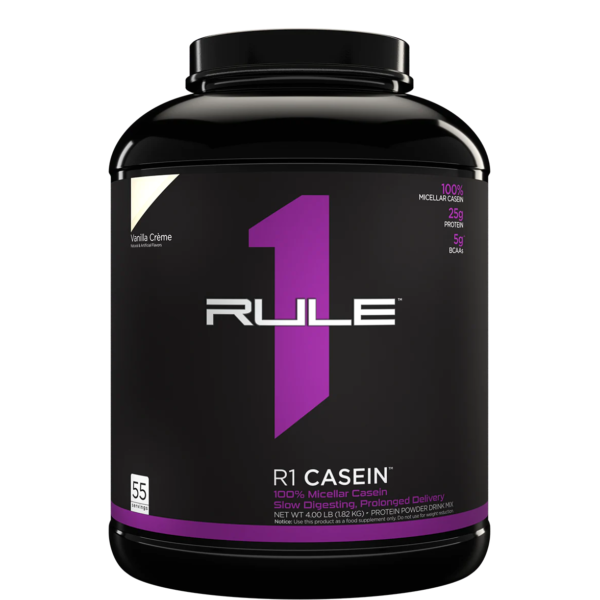 Rule 1 (R-1) Casein Protein 4 Lbs -1.82kg- Vanilla Cream