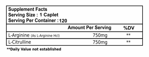 Wellsports L-Arginine & L-Citrulline Nitric Oxide Booster – 120 Caplets