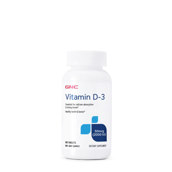 GNC Vitamin D3 Tablets 2000 IU 180 Tablets