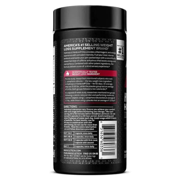 Muscletech Hydroxycut Hardcore Elite 110 Count Made in U.S.A - Image 2