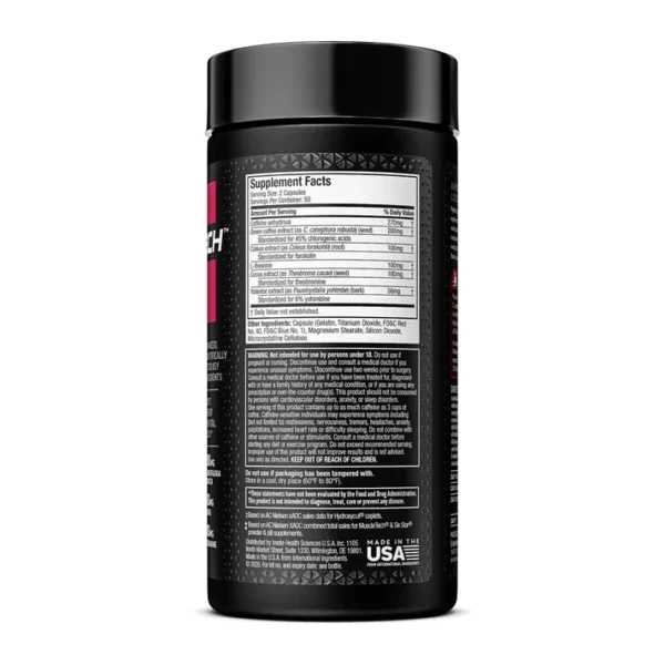 Muscletech Hydroxycut Hardcore Elite 110 Count Made in U.S.A - Image 3