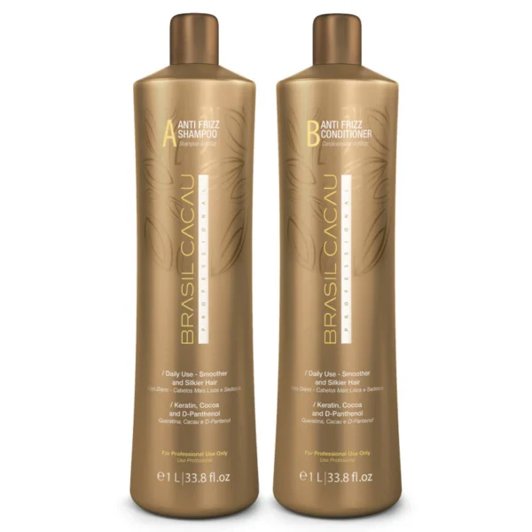 Brasil Cacau Shampoo & Conditioner Anti Frizz Duo 1 Litre