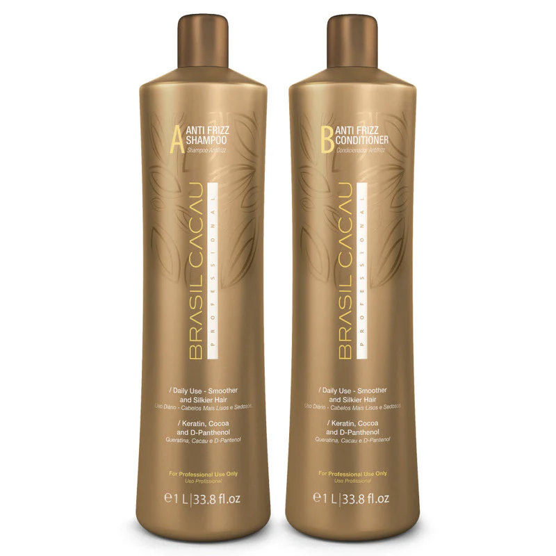 Brasil Cacau Shampoo & Conditioner Anti Frizz Duo 1 Litre