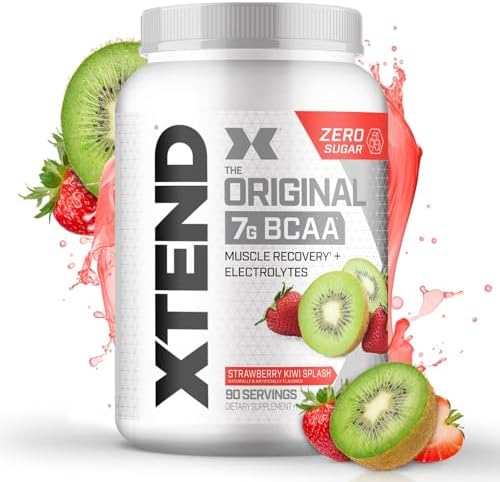 XTEND Original BCAA Powder 7g BCAA and 2.5g L-Glutamine, Sugar Free Post Workout Muscle Recovery Drink with Amino Acids for Men & Women, 90 Servings