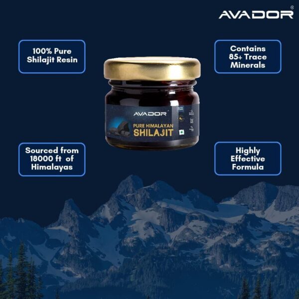 AVADOR 20 Grams Himalayan Shilajit Resin 20gm 0.7oz with 85+ Trace Minerals High Fulvic Acid - Image 3