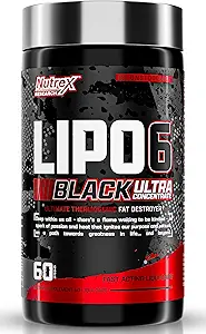 Nutrex Research Lipo-6 Black Ultra Concentrate Thermogenic Energizing Fat Burner Supplement