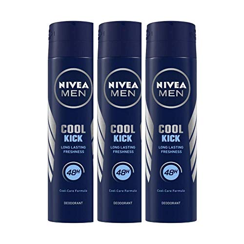 NIVEA Deodorant Cool Kick 48 Hour for Men, 150ml (Pack of 3)