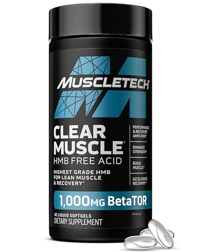 MuscleTech Clear Muscle Post Workout Muscle Recovery Supplement, 42 Liquid Softgels