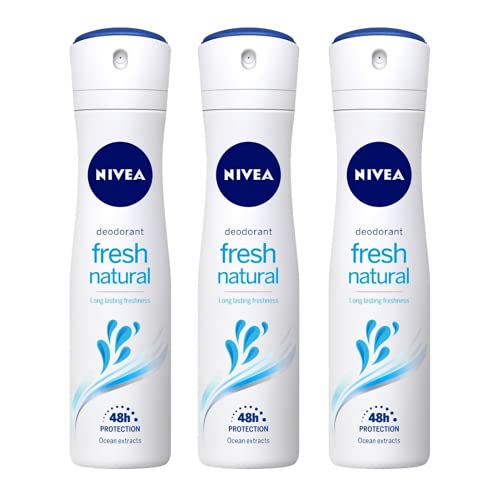 Nivea Deodorant Fresh Natural for Women, 150ml (Pack of 3, Spray)
